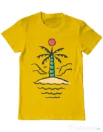 Tricou ADLER barbat Relax island Galben