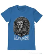 Tricou ADLER barbat Lion king Albastru azuriu