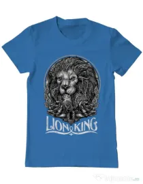 Tricou ADLER barbat Lion king Albastru azuriu