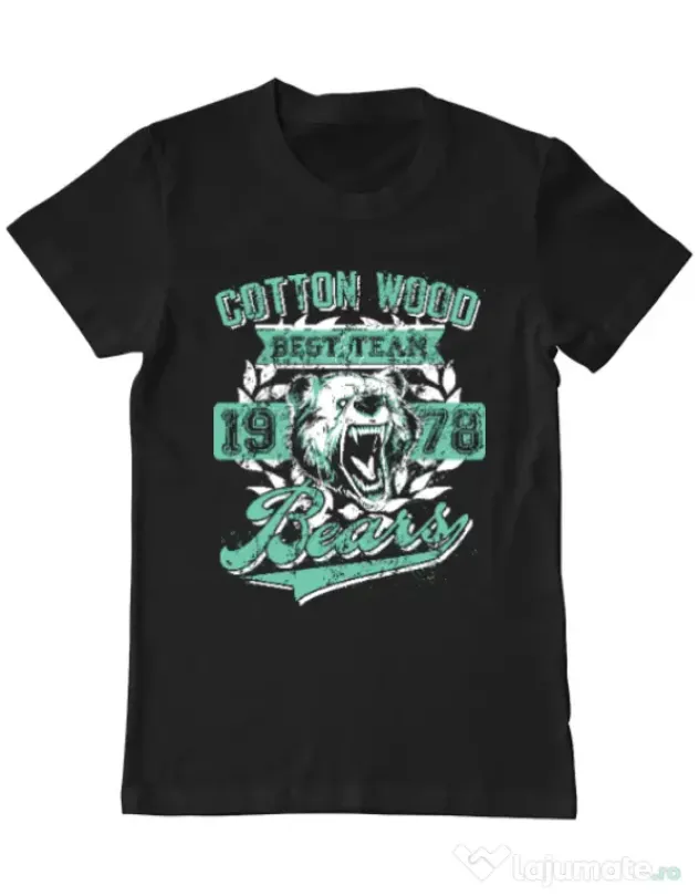 Tricou ADLER barbat Cotton wood Negru