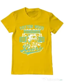 Tricou ADLER barbat Cotton wood Galben