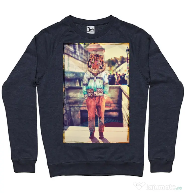 Bluza ADLER barbat Tiger head Denim inchis