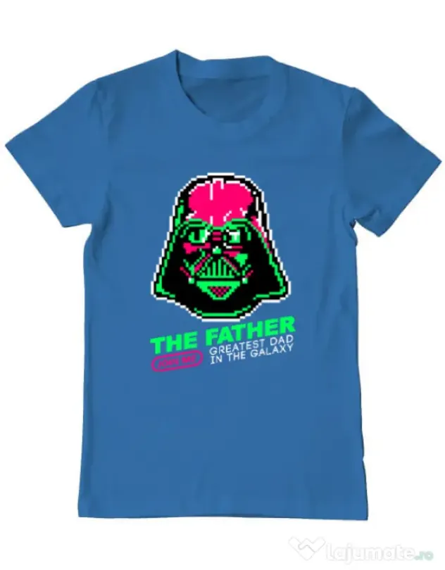 Tricou ADLER barbat Join the father Albastru azuriu