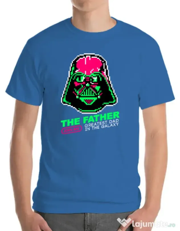 Tricou ADLER barbat Join the father Albastru azuriu