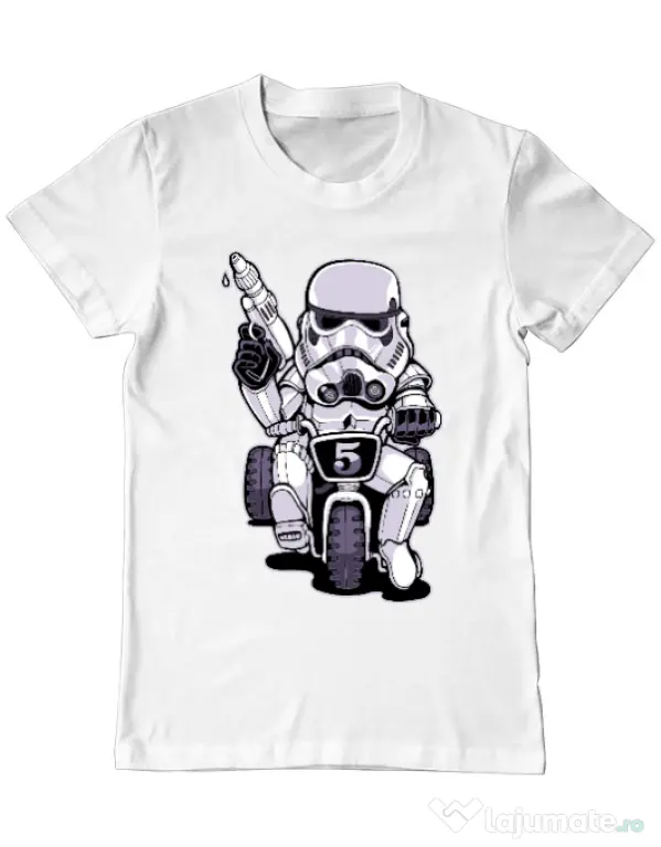 Tricou ADLER barbat Little tooper Alb