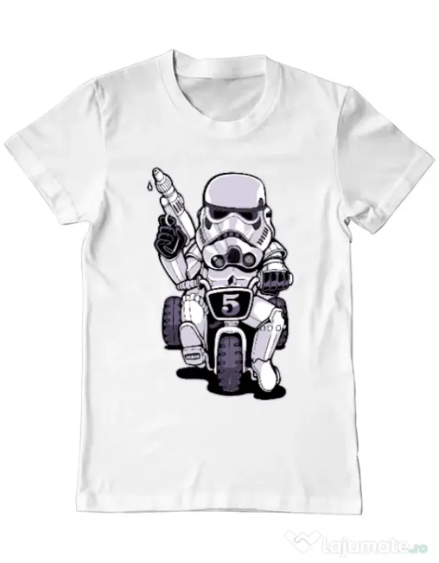 Tricou ADLER barbat Little tooper Alb