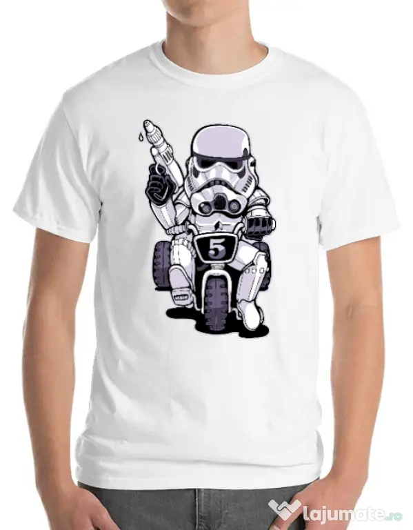 Tricou ADLER barbat Little tooper Alb