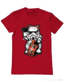 Tricou ADLER barbat Maneki trooper Rosu