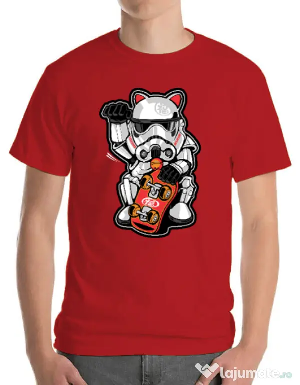 Tricou ADLER barbat Maneki trooper Rosu