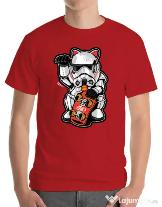 Tricou ADLER barbat Maneki trooper Rosu
