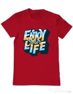 Tricou ADLER barbat Enjoy your life Rosu