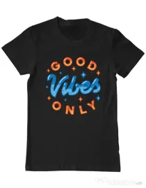Tricou ADLER barbat Good vibes only Negru