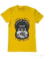 Tricou ADLER barbat Sunset chill Galben