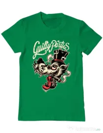 Tricou ADLER barbat Guilty parties Verde mediu
