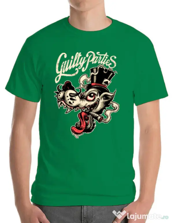 Tricou ADLER barbat Guilty parties Verde mediu