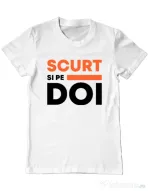 Tricou ADLER barbat Scurt si pe doi Alb