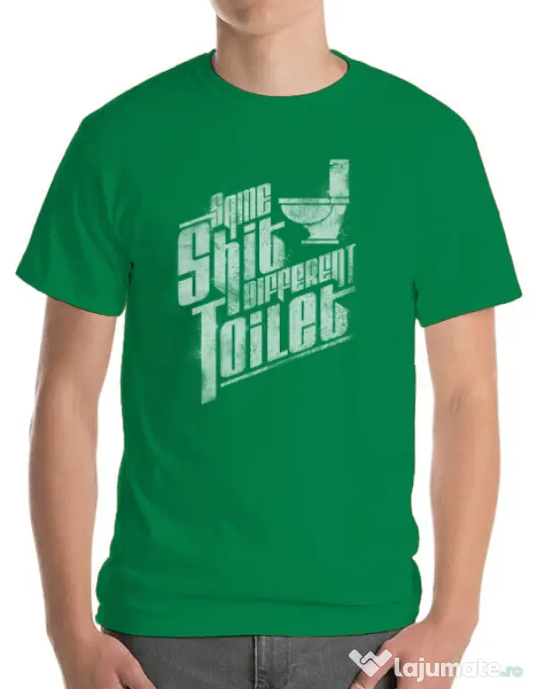 Tricou ADLER barbat Same shit Verde mediu