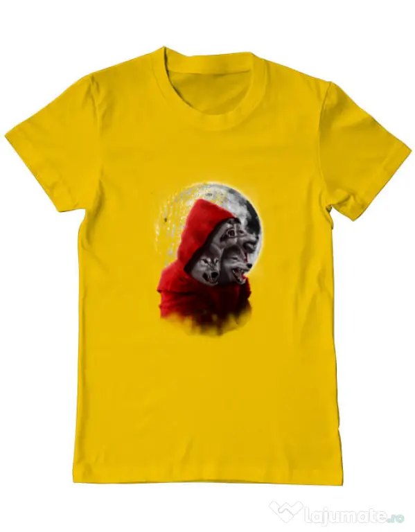 Tricou ADLER barbat Wolf hood Galben
