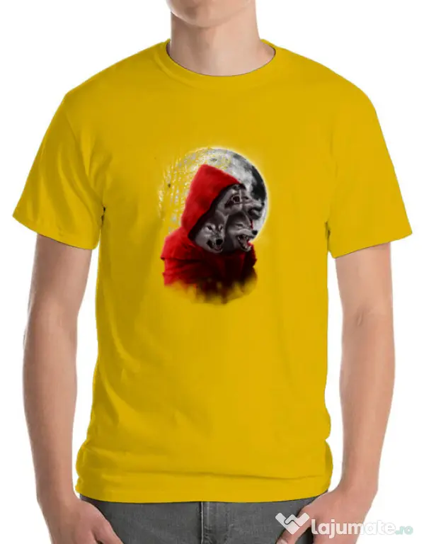 Tricou ADLER barbat Wolf hood Galben