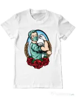 Tricou ADLER barbat Rockabilly Nurse Alb