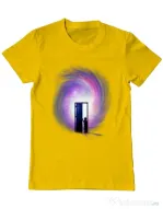 Tricou ADLER barbat Doors to the future Galben