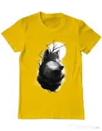 Tricou ADLER barbat Night wolf Galben