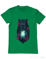 Tricou ADLER barbat Running with the wolves Verde mediu