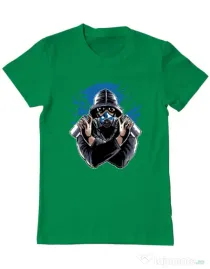 Tricou ADLER barbat Graffiti gas mask Verde mediu