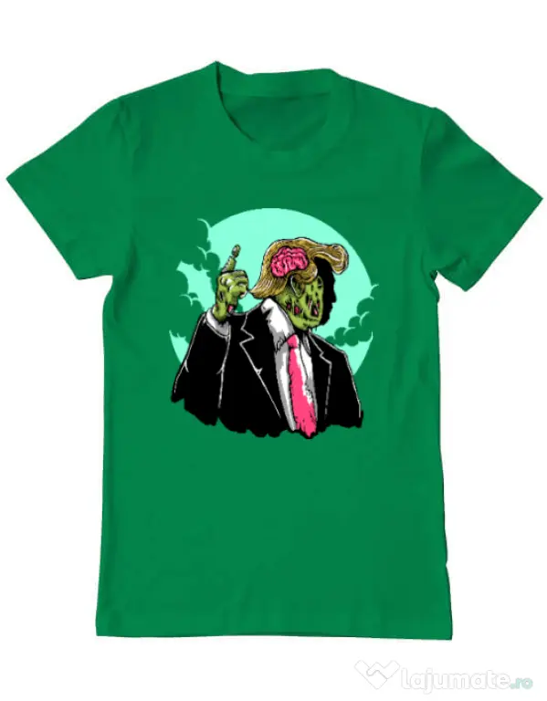 Tricou ADLER barbat Make zombies great again Verde mediu