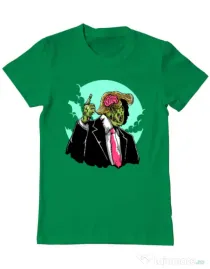 Tricou ADLER barbat Make zombies great again Verde mediu