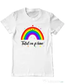 Tricou ADLER barbat Totul va fi bine Alb