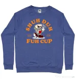 Bluza ADLER barbat Shut the fuh cup Albastru melanj