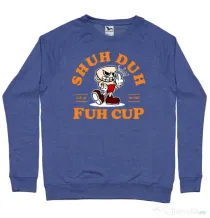 Bluza ADLER barbat Shut the fuh cup Albastru melanj
