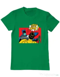 Tricou ADLER barbat Stay home Robin Verde mediu