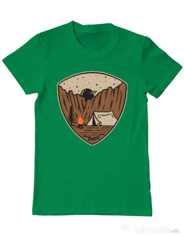 Tricou ADLER barbat Camp cliffs Verde mediu