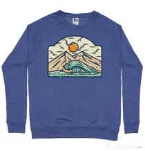 Bluza ADLER barbat Mountain and wave Albastru melanj