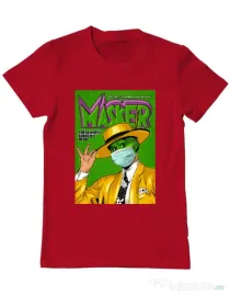 Tricou ADLER barbat Masker Rosu