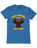 Tricou ADLER barbat Social distancing 2 Albastru azuriu