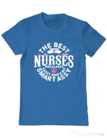 Tricou ADLER barbat Best nurses Albastru azuriu