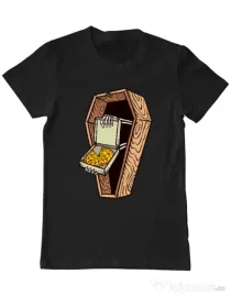 Tricou ADLER barbat Horror pizza Negru