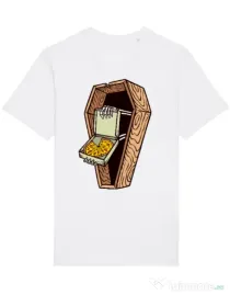 Tricou STANLEY STELLA barbat Horror pizza Alb