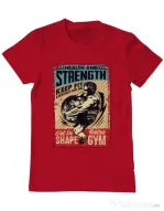 Tricou ADLER barbat Health and strength Rosu