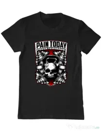Tricou ADLER barbat Pain today power tomorrow Negru