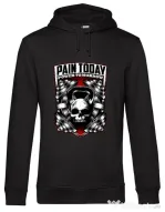 Hoodie barbat cu gluga Pain today power tomorrow Negru