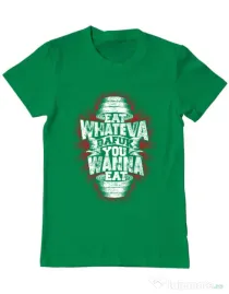 Tricou ADLER barbat Eat what you want Verde mediu