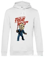 Hoodie barbat cu gluga Friday Alb