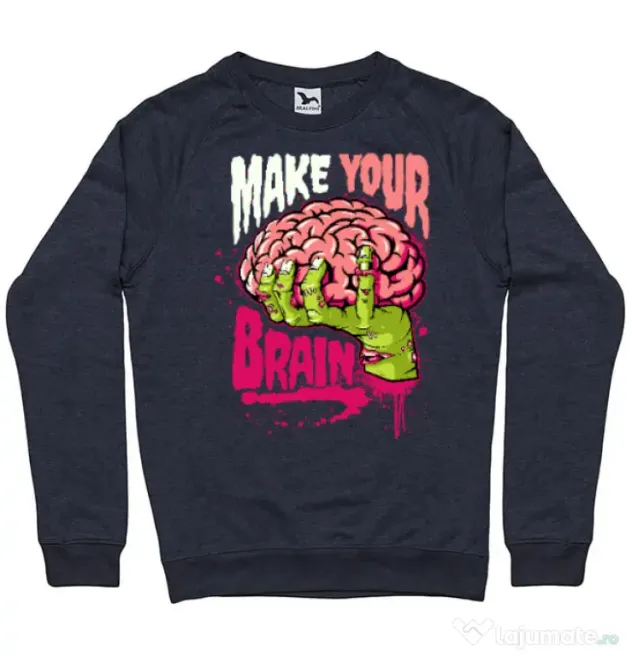 Bluza ADLER barbat Make your mind Denim inchis