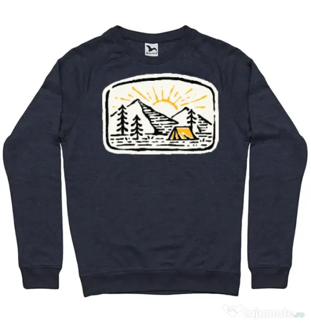 Bluza ADLER barbat Hand drawn camp Denim inchis