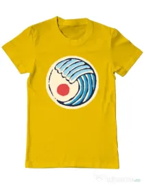 Tricou ADLER barbat Great wave Galben