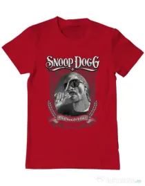 Tricou ADLER barbat Snoop Rosu